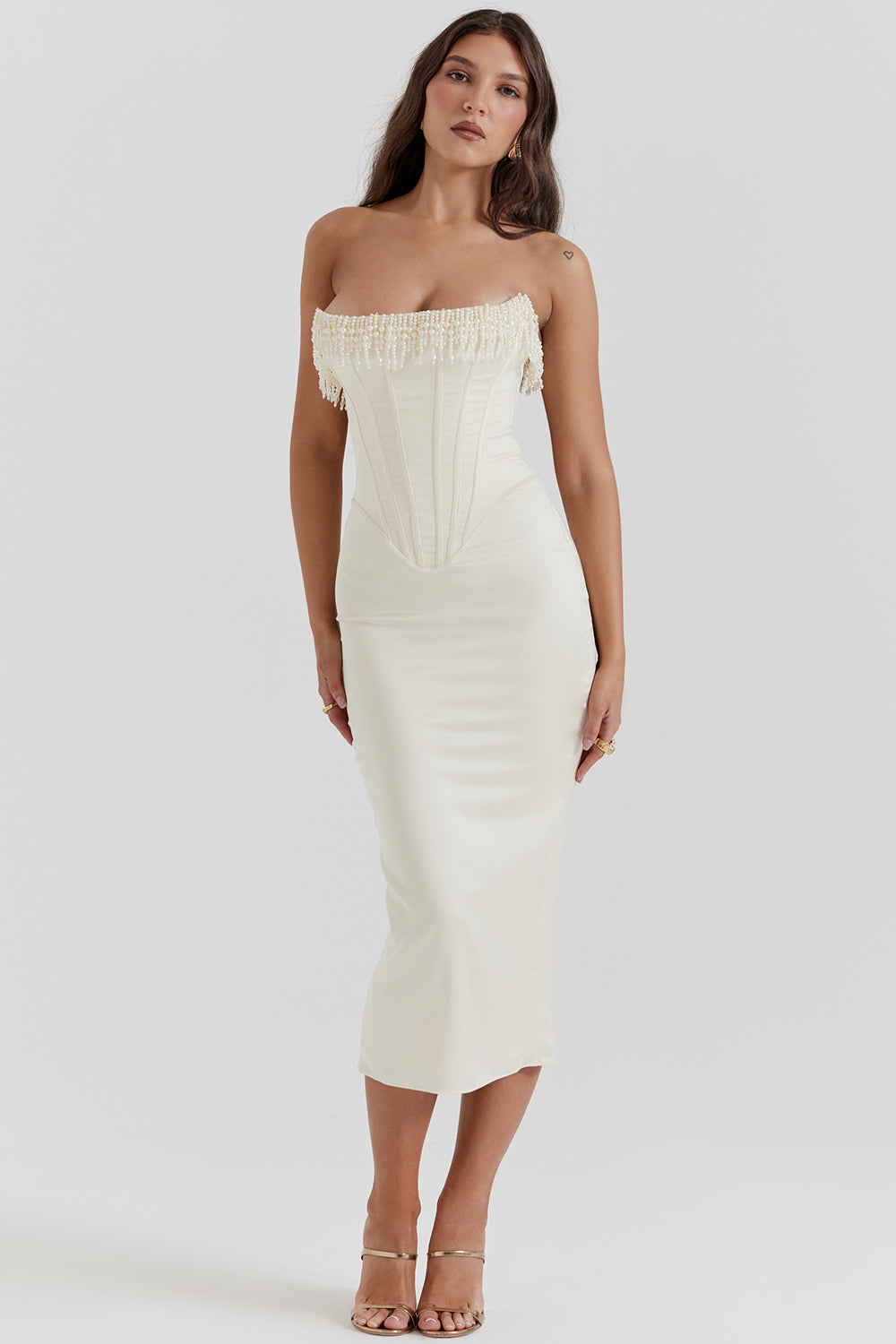Vestido Midi Corset Luize Branco