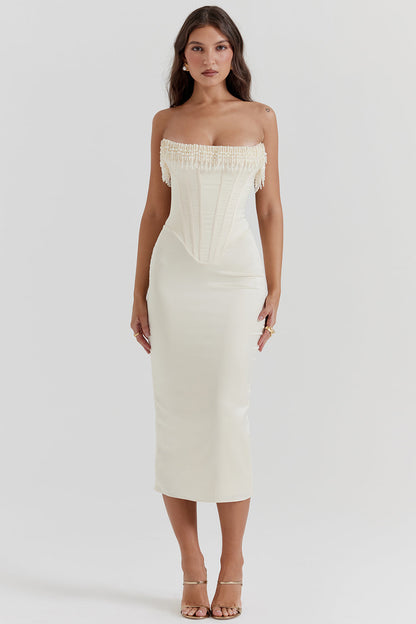 Vestido Midi Corset Luize Branco