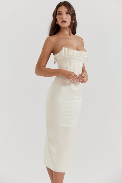 Vestido Midi Corset Luize Branco