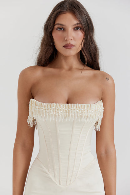 Vestido Midi Corset Luize Branco